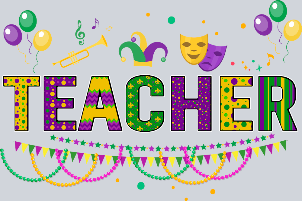 Mardi Gras Teacher - STK04103