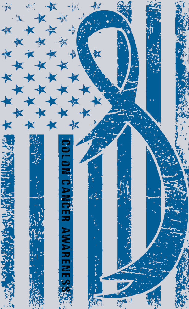 Colon Cancer Awareness Vertical Flag 2 - black - STK07438