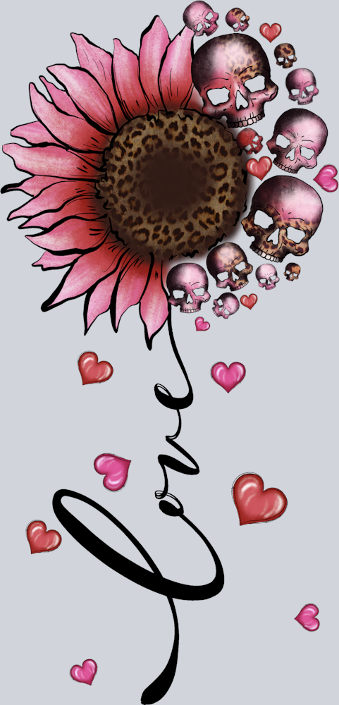 Skull Love Flower - STK05536