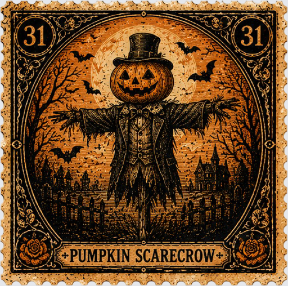 Pumpkin Scarecrow Stamp - STK08215
