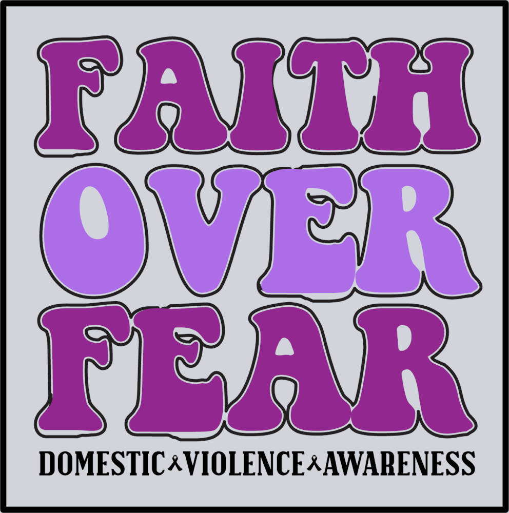 faith over fear domestic violence awareness - STK07414