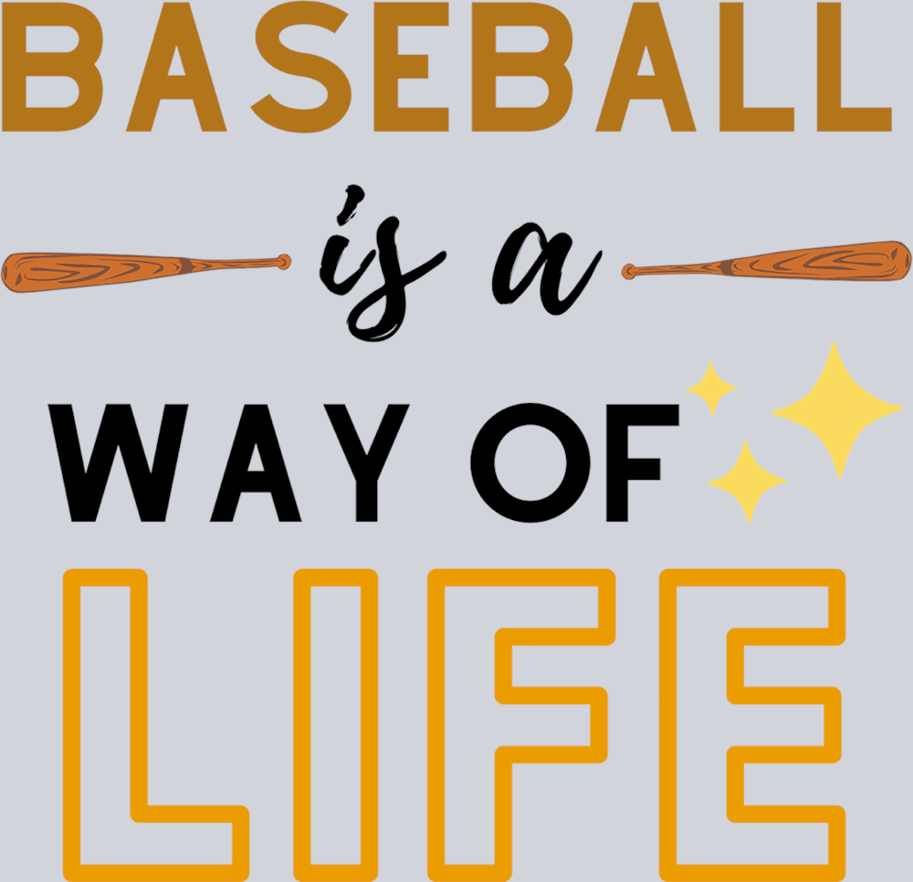 Baseball Is A Way Of Life - Black - STK00405