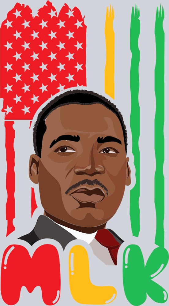 Mlk Distressed Flag - STK04305