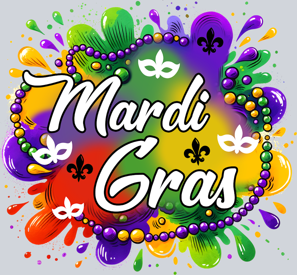 Mardi Gras Paint Splatter - STK04089