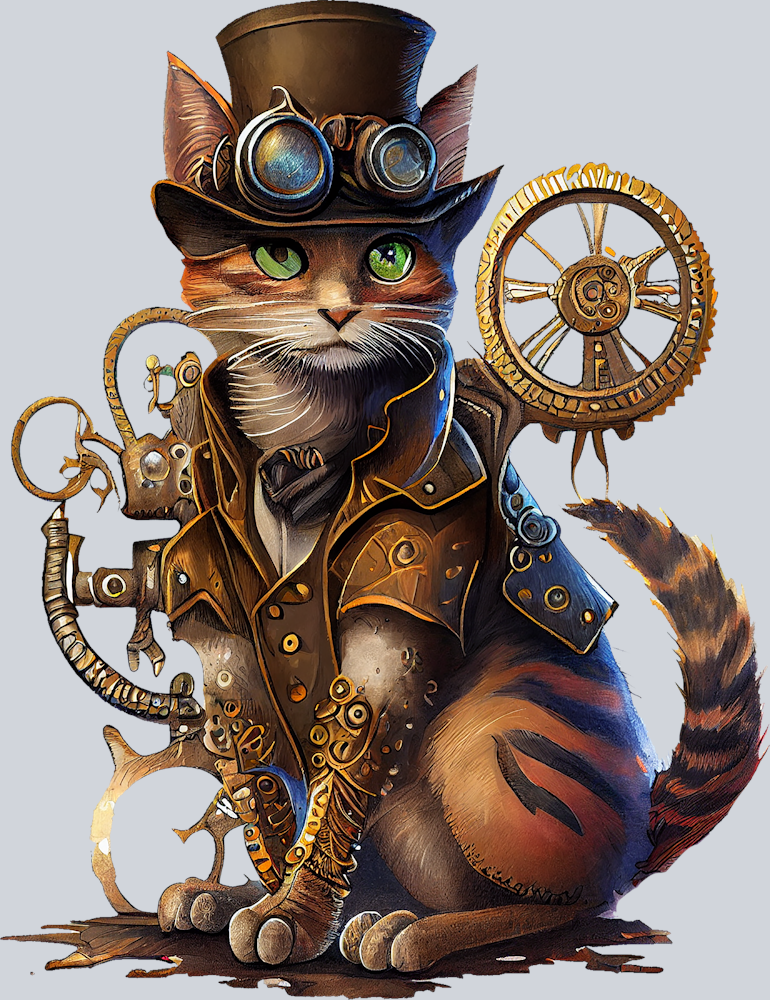 Steampunk Cat 4 - STK05810