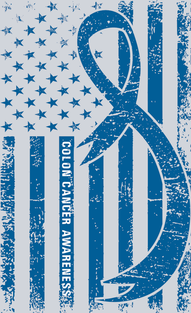 Colon Cancer Awareness Vertical Flag 2 - white - STK07439