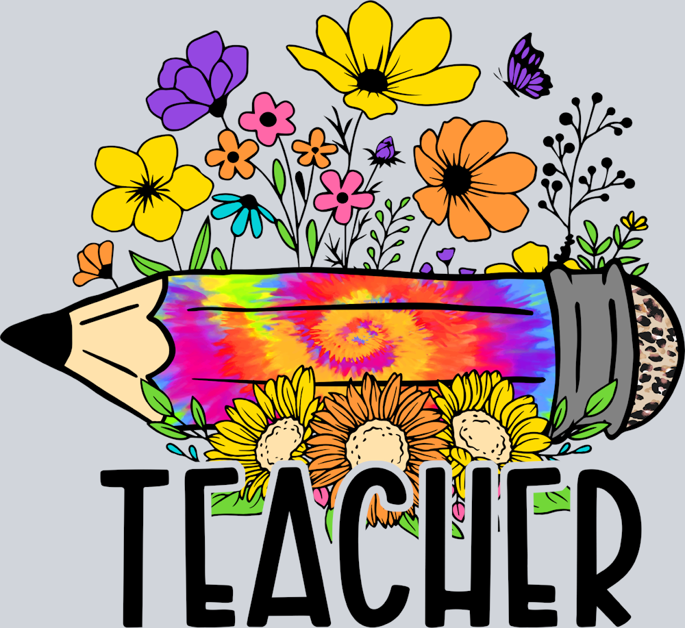 Teacher Tie Dye Pencil - STK05965