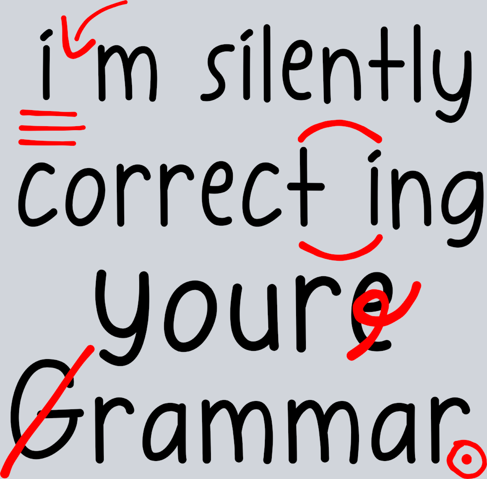 I'm Silently Correcting Your Grammar Black - STK03101