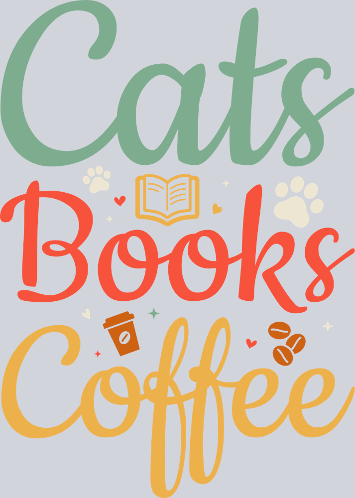 Pets Cats Books Coffee Color - STK04829