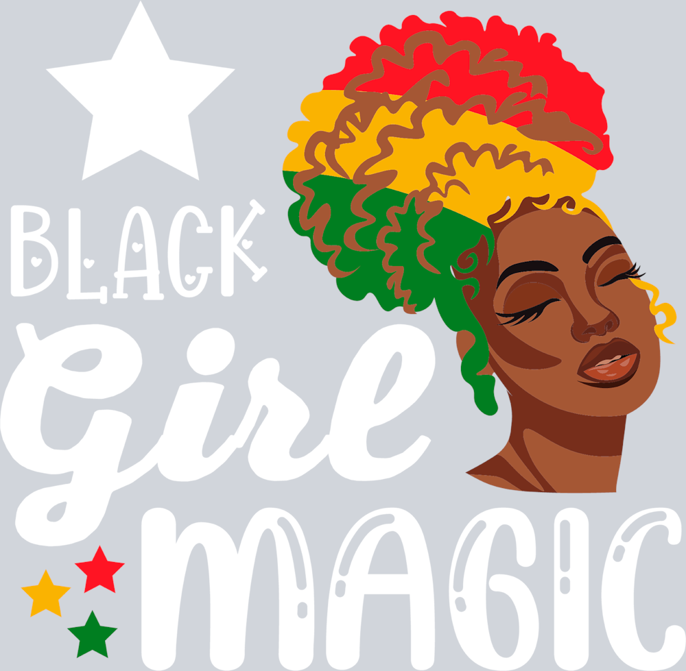 Black Girl Magic Afro Stripes - STK00633