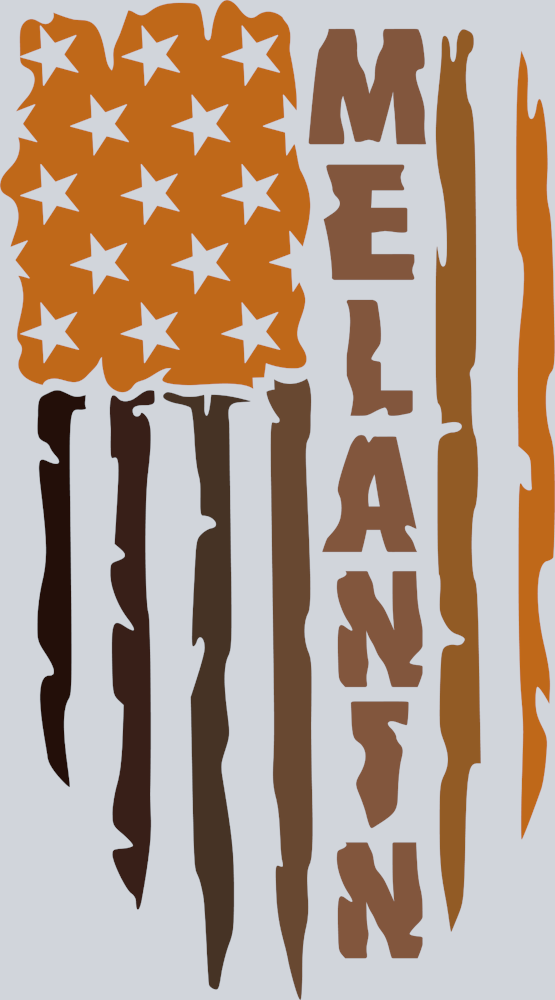 Melanin Flag Distressed - STK04168