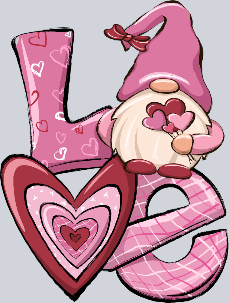 Gnome Love Heart - STK02303