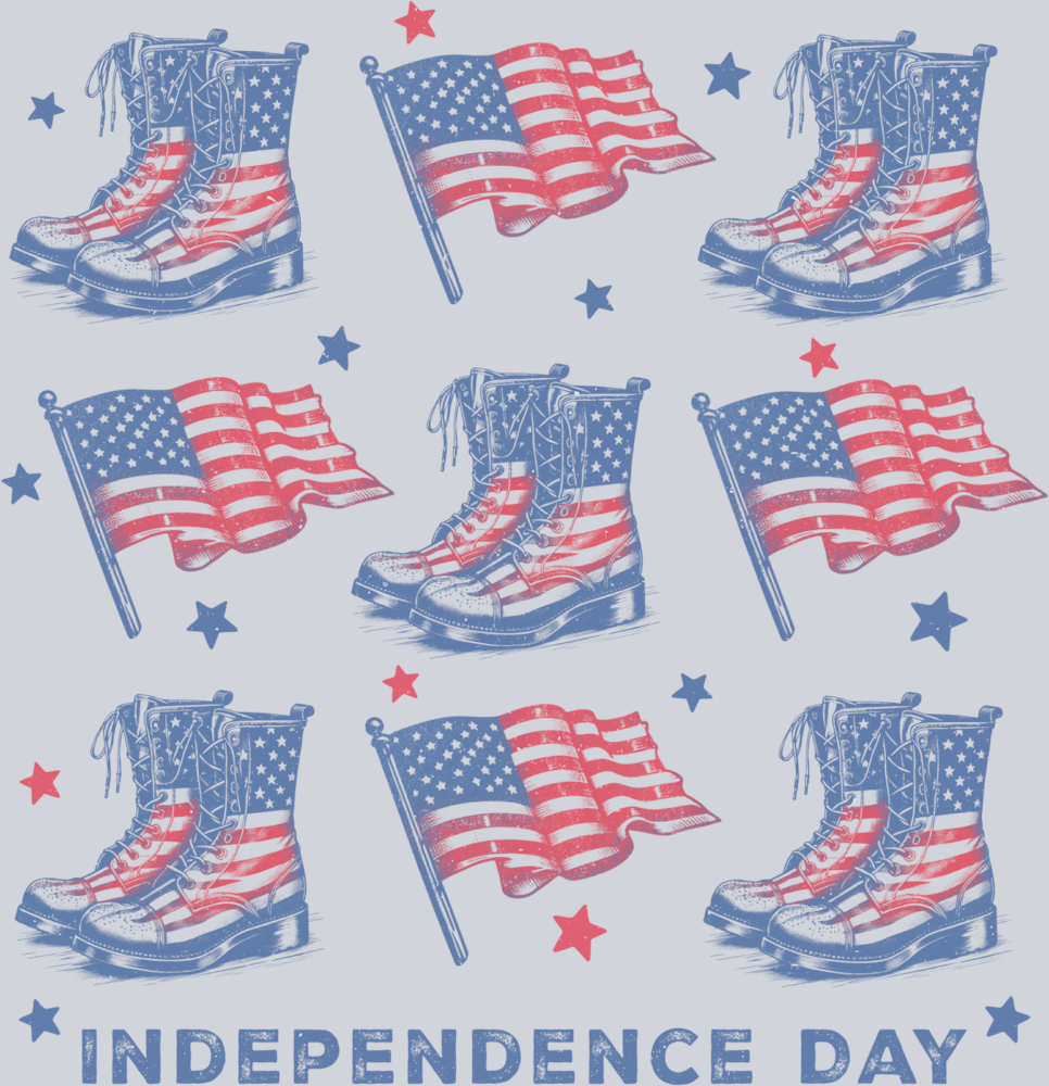 Independence Day Boots And Flags - STK03210