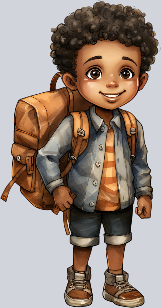 Cute Black Boy Back To School 9 - STK01529