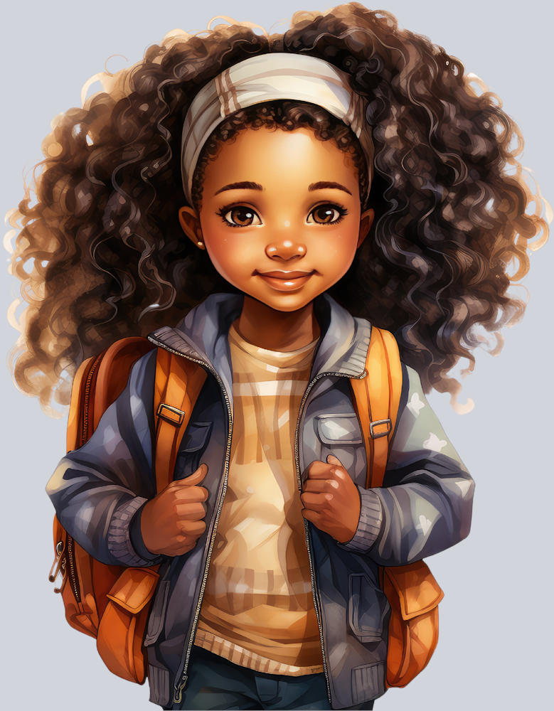 Cute Black Girl Back To School 22 - STK01557