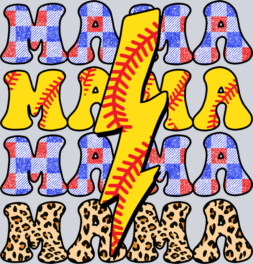 Mama Stacked Softball - STK07337