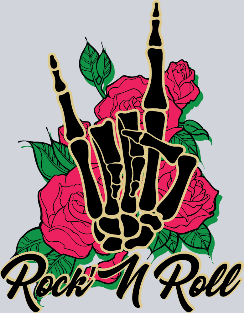 Skeleton Rock N Roll Roses - STK05516