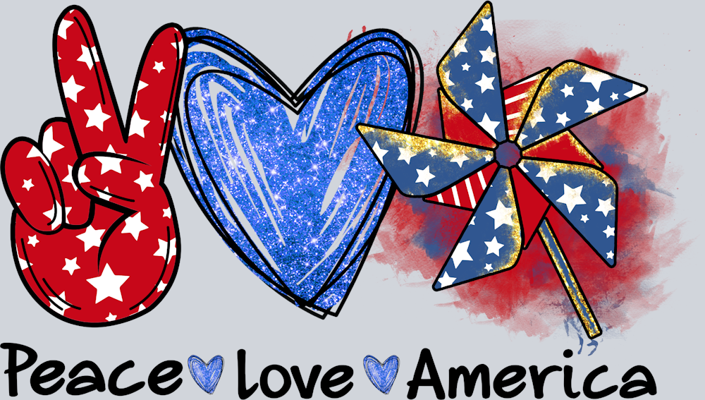 Peace Love America Pinwheel - STK04715