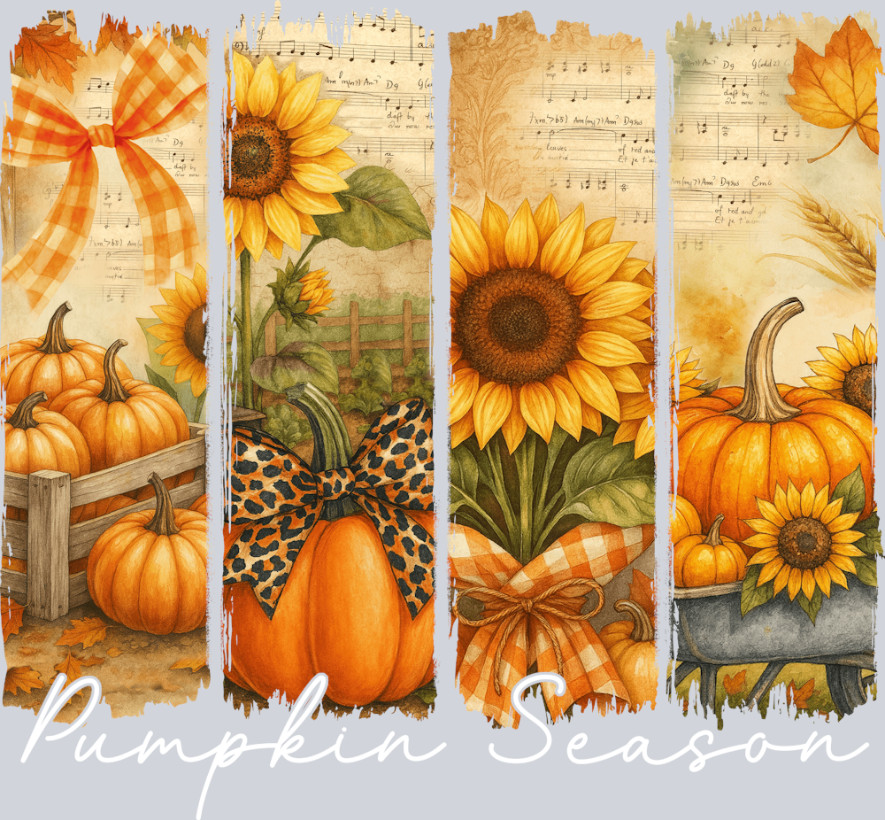 Fall Pumpkin Season - White - STK07377