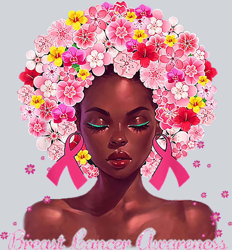 Breast Cancer Awareness Flower Afro 3 - STK01134