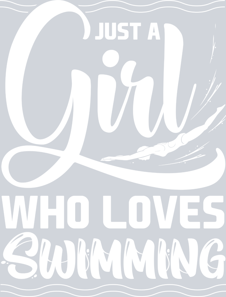 Sports Just A Girl Who Loves Swimming White - STK05731