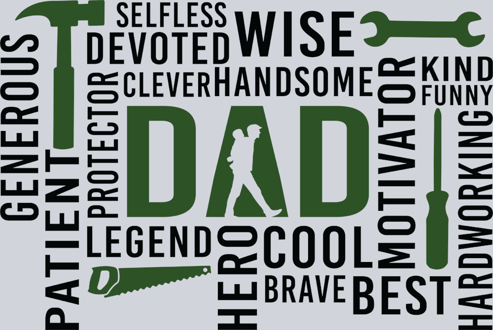 Dad Tools Word Cloud - STK01585