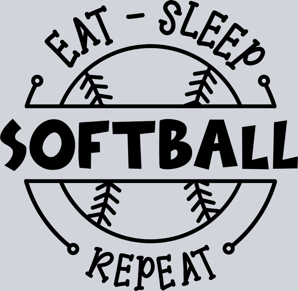 Eat Sleep Softball Repeat 2 - STK07329