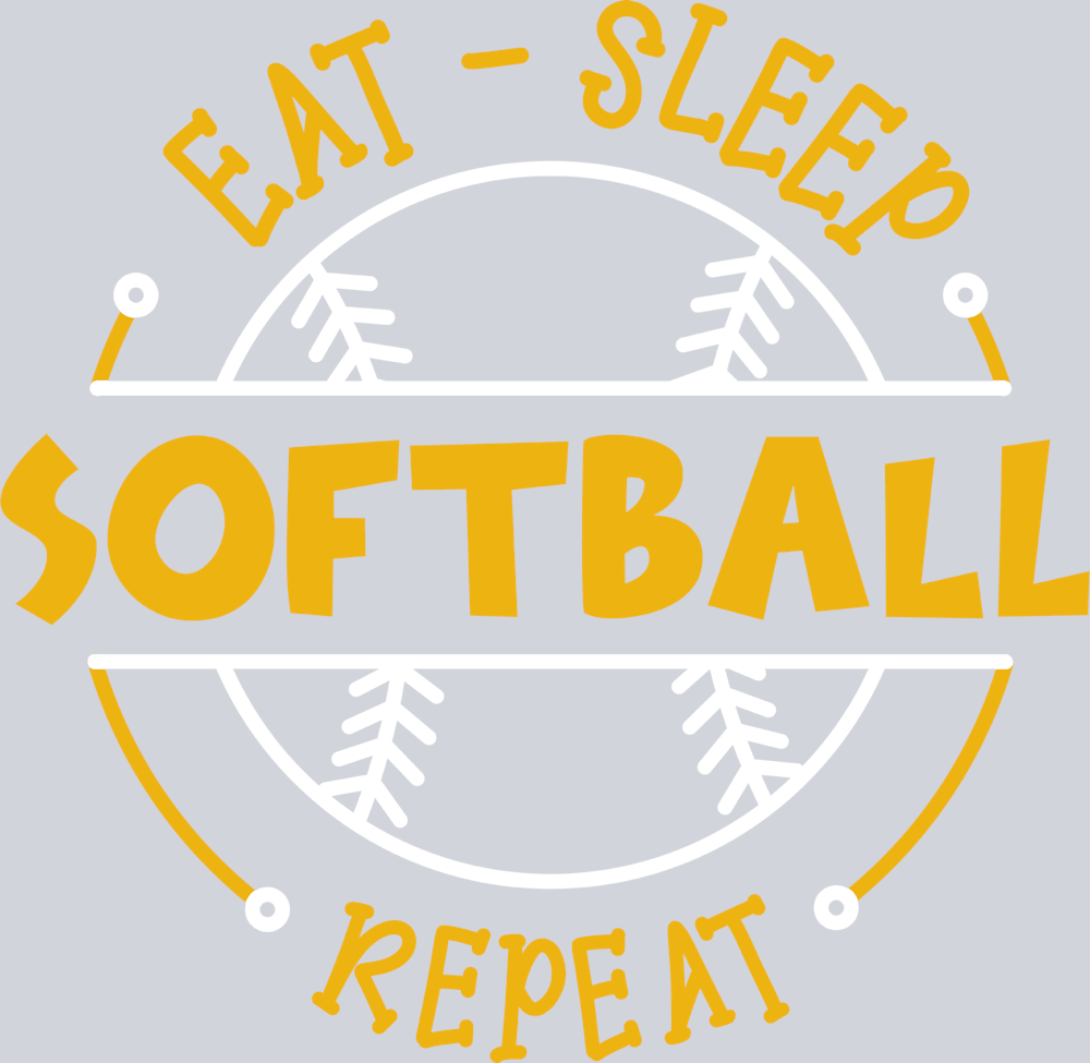Eat Sleep Softball Repeat 1 - STK07328