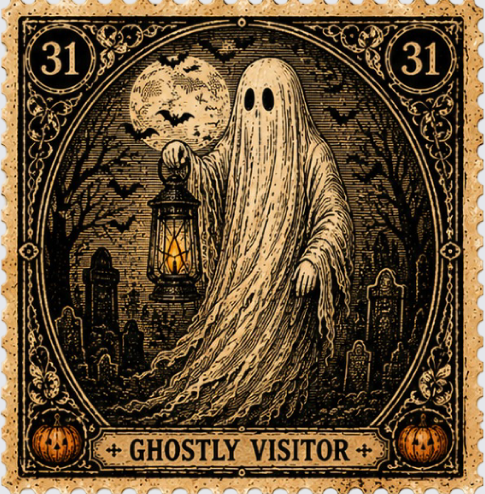 Ghostly Visitor Stamp - STK08032