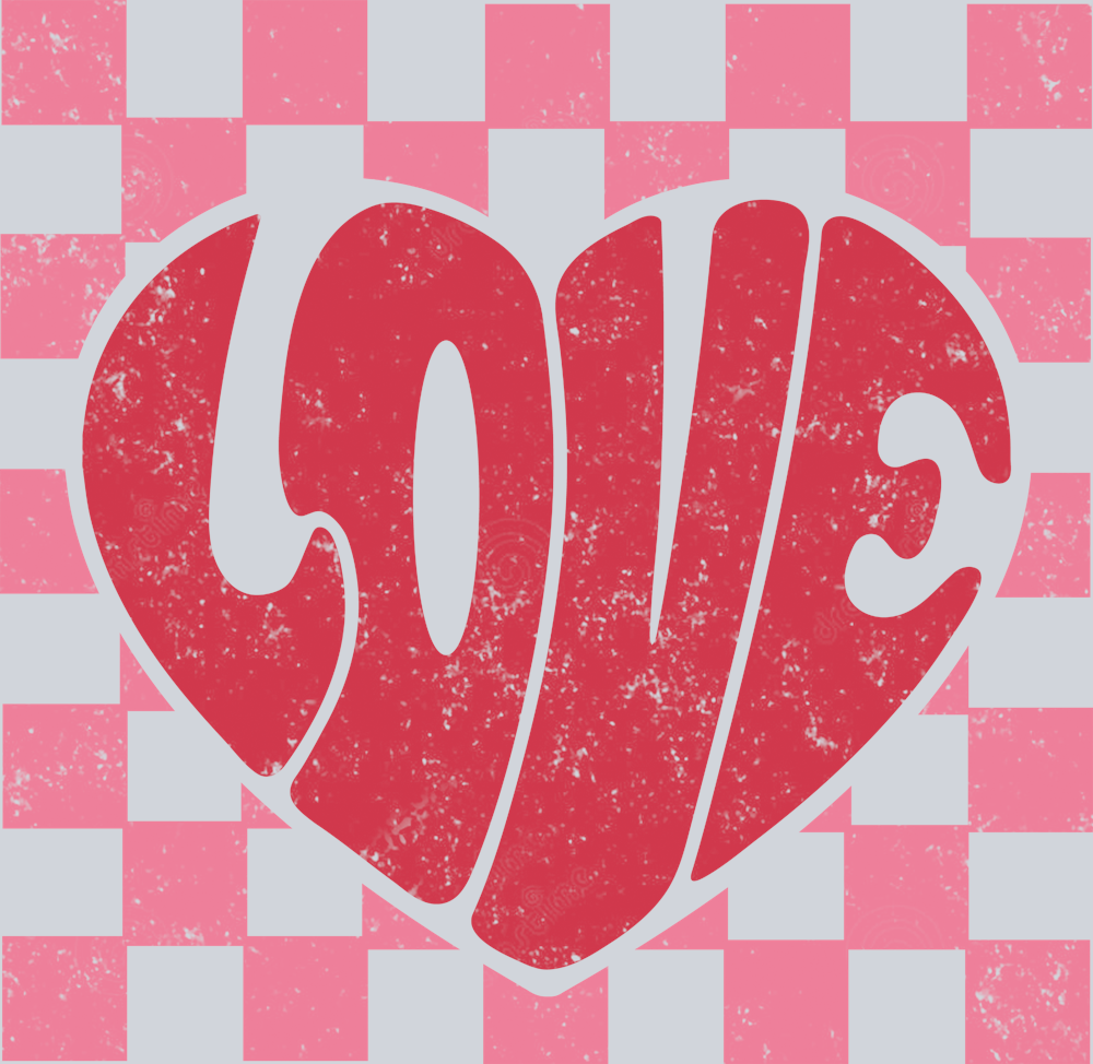 Retro Checkered Love - STK05190