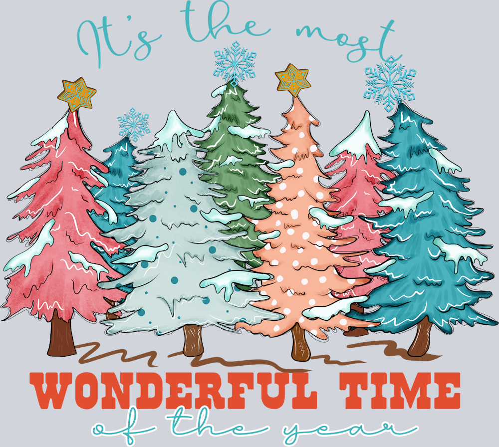 Most Wonderful Time Holiday Trees - STK04349