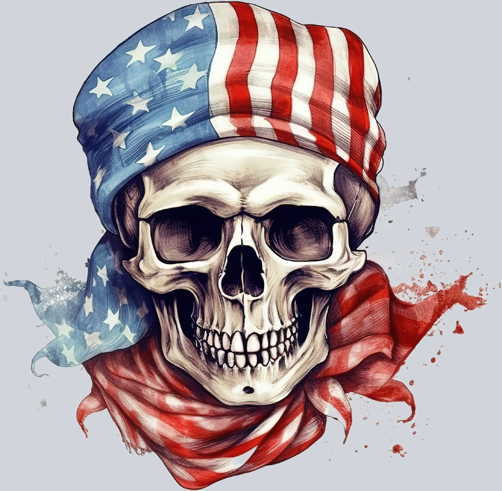 Skull Patriotic 3 - STK05542