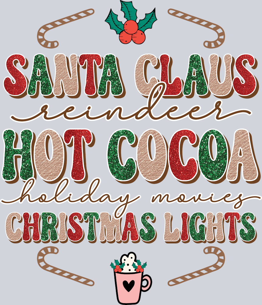 Santa Claus Cocoa Christmas Lights - STK05294