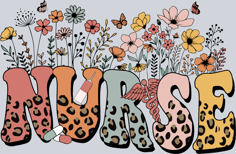 Nurse Flowers Leopard - STK04550