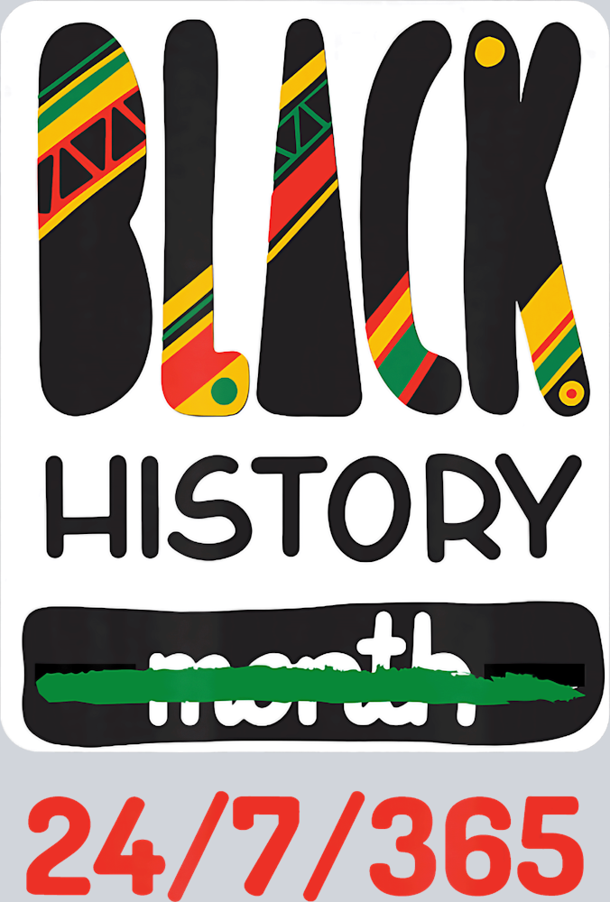 Black History 24 7 365 Stretch Pattern - STK00659