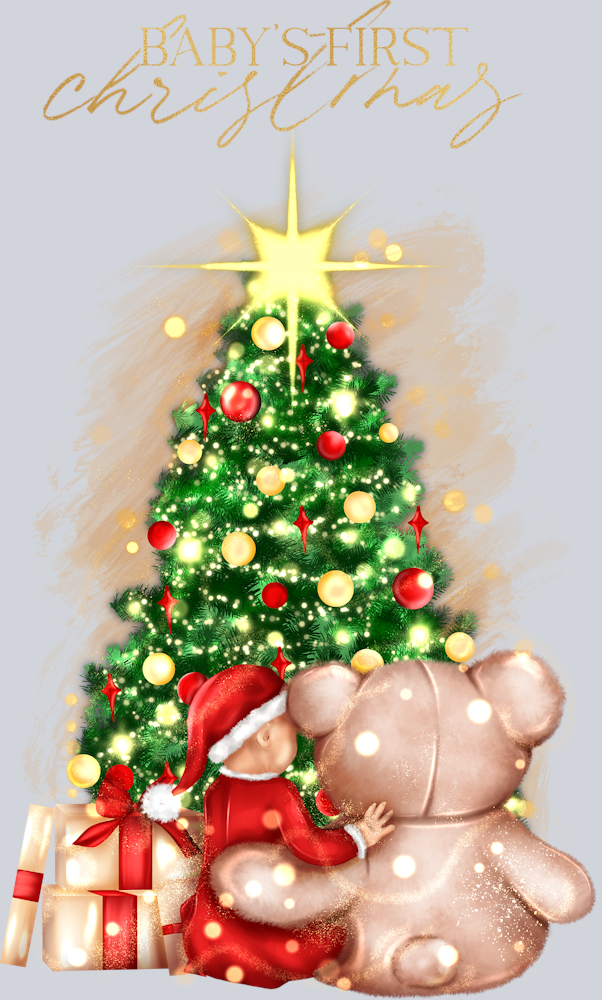 Babys First Christmas Tan - STK00367