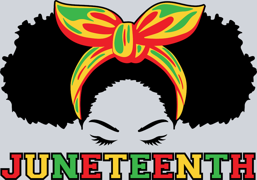 Double Messy Bun Juneteenth Black - STK01711