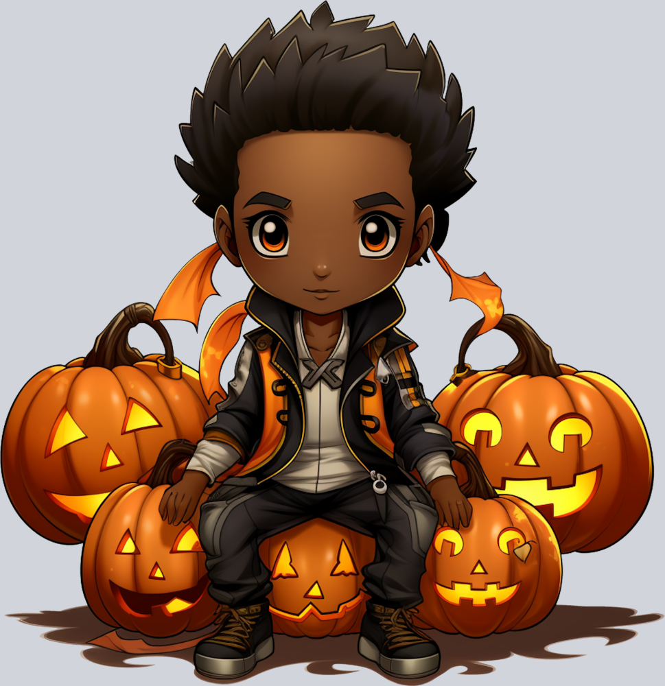 Halloween Pumpkins Black Boy - STK02502