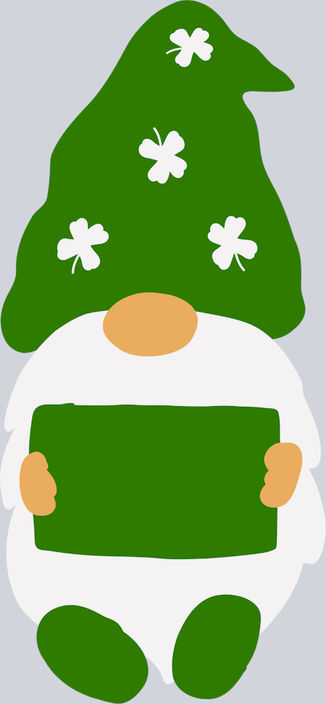 Gnome White Clovers - STK02339