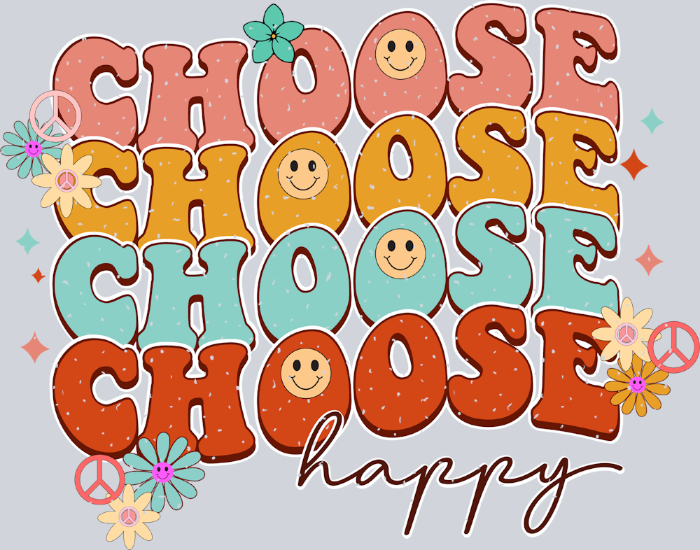 Retro Choose Happy - STK05191