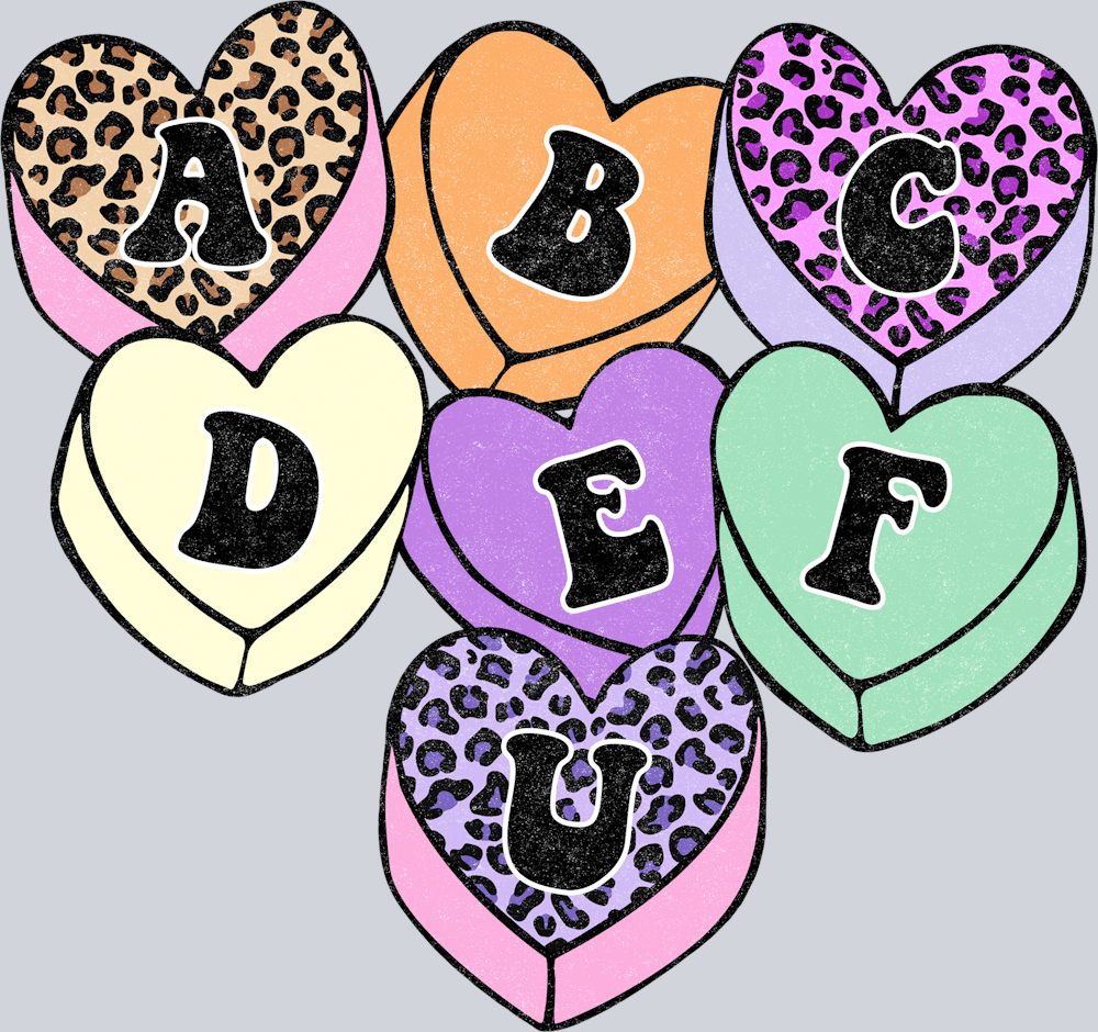 Candy Heart Letters - STK01211