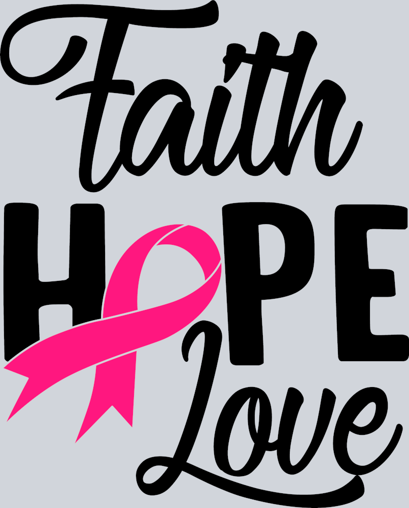 Faith Hope Love - Pink Ribbon - STK01900