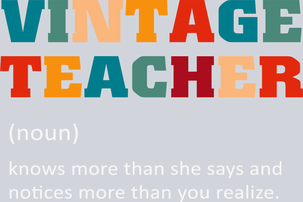 Vintage Teacher Noun - STK06340