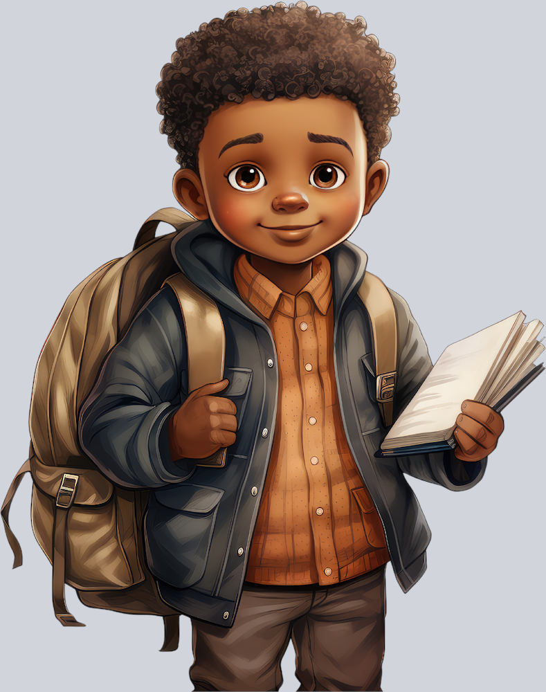 Cute Black Boy Back To School 12 - STK01532