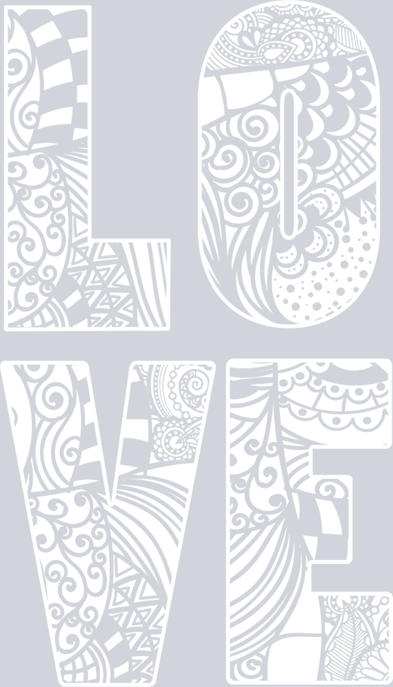 Love Pattern - White - STK03780