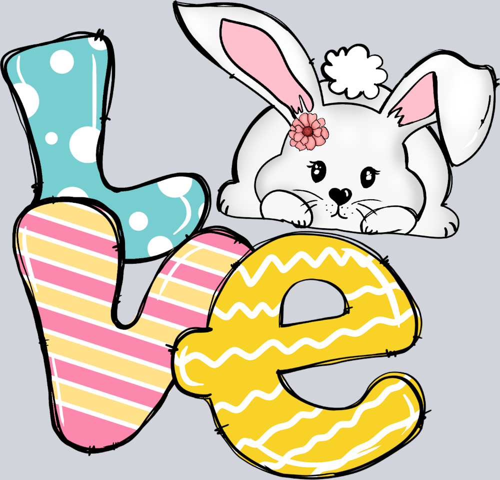 LOVE Easter Bunny 2 - STK07013