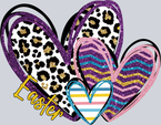 Easter Glitter Hearts - STK06977