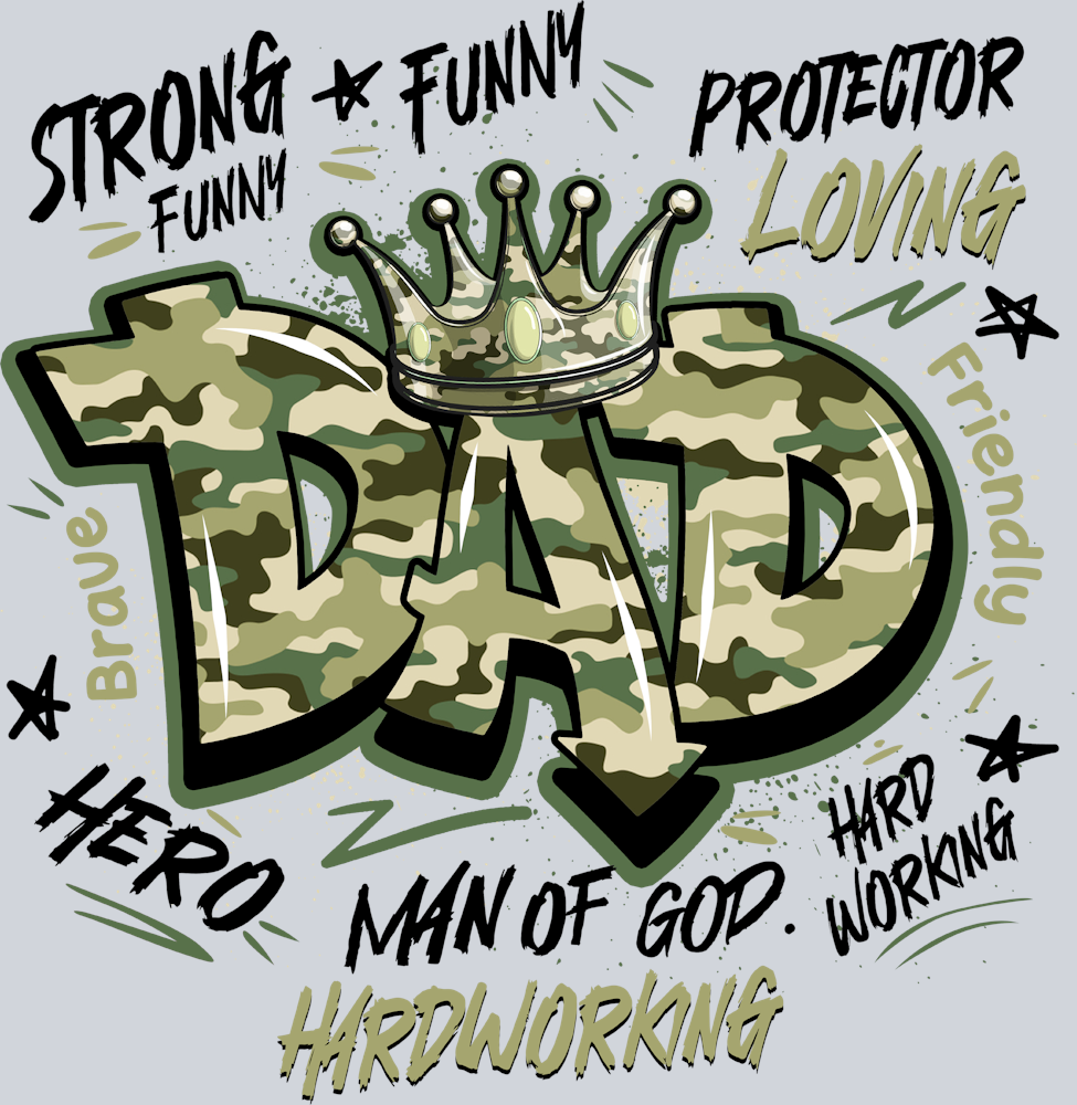Dad Crown - Camo And Black - STK01573