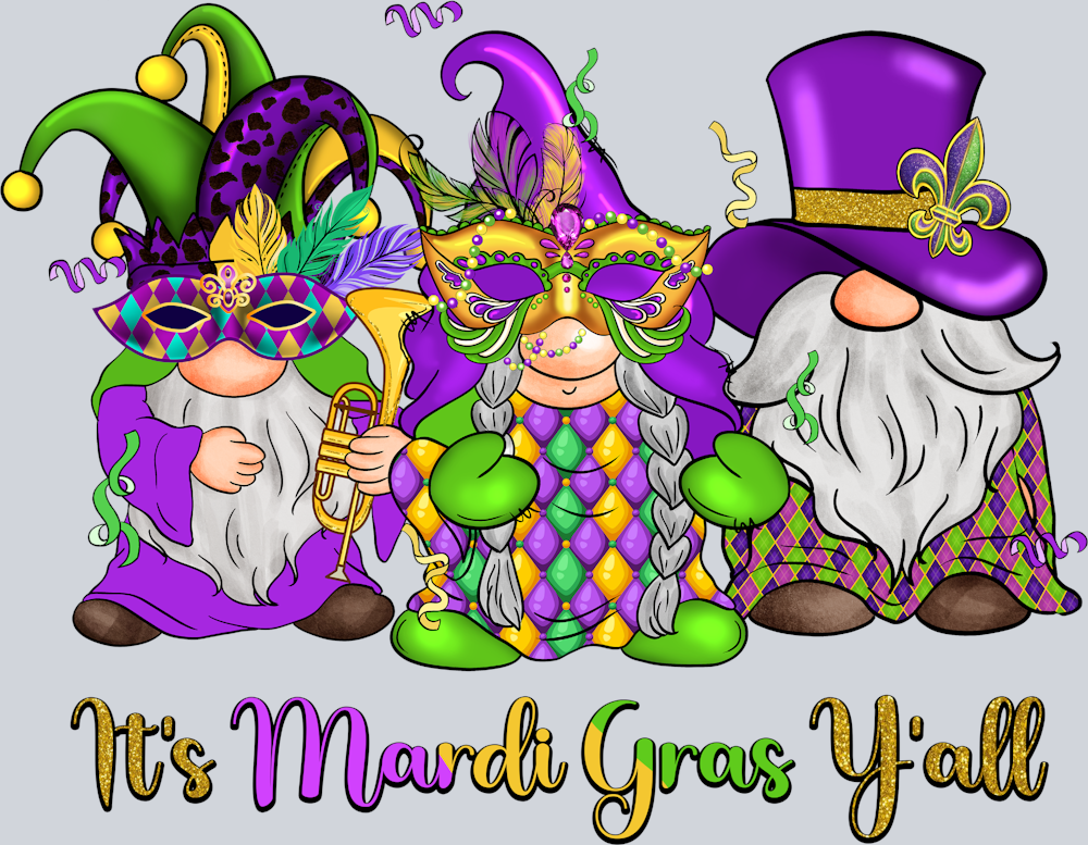Gnome Mardi Gras Y'all - STK02319