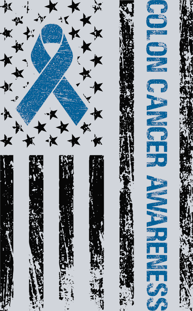 Colon Cancer Awareness Vertical Flag - Black - STK07436